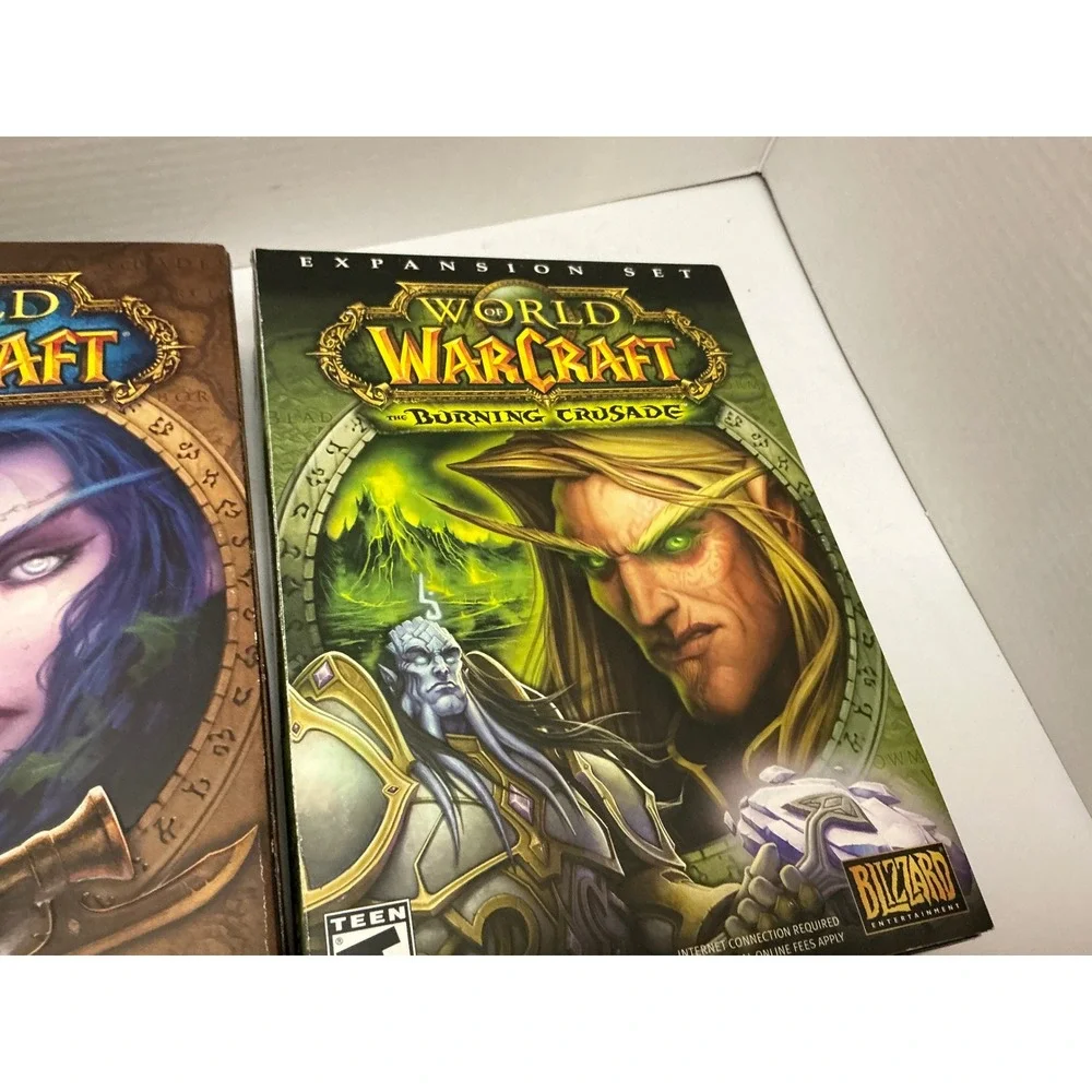 Blizzard World of Warcraft Burning Crusade PC Big Box Game Lot Vintage 2000s